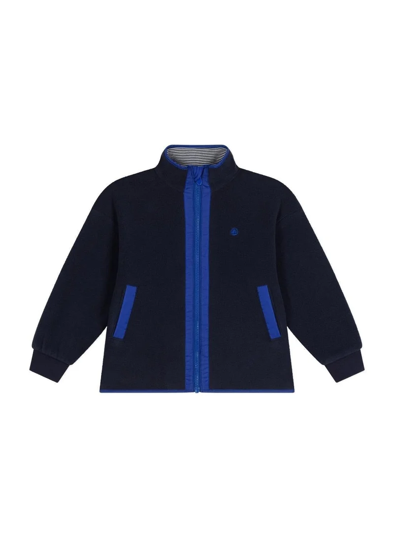 Petit Bateau Boy'S Daytime Fleece Jacket With A Zip